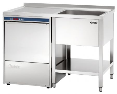 Plonge Inox laverie 700, L1200 bass. DR - Bartscher - 306640