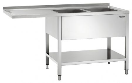 Plonge Inox laverie 700, L1600 2bass. DR - Bartscher - 306650