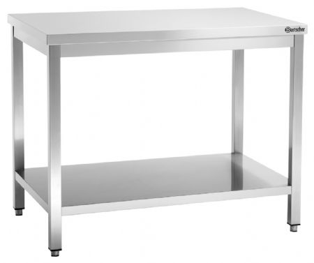 Table de Travail Inox 700, L1100, sans dosseret, sans étagère, 1100x700x850 mm - Bartscher - 307117