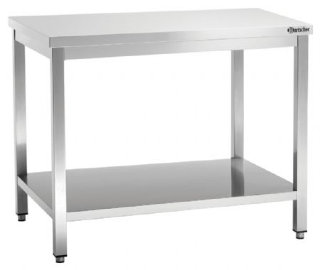 Table de Travail Inox 600, L1300, dimensions 1300x600x850 mm - Bartscher - 307136