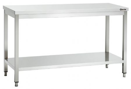 Table de Travail Inox 600, L1400, sans dosseret, 1400x600x850 mm - Bartscher - 307146