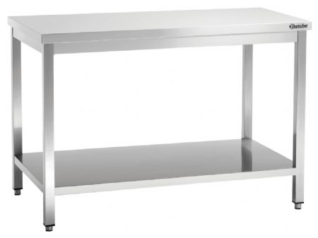 Table de Travail Inox 700, L1500, sans dosseret, sans étagère, 1500x700x850 mm - Bartscher - 307157