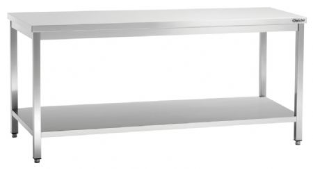 Table de Travail Inox 600, L1600 - B 1800, sans dosseret, 1800x600x850 mm - Bartscher - 307186