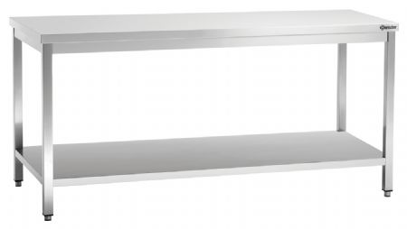 Table de Travail Inox 700, L1800, finition Scotch-Brite, dimensions 1800x700x850 mm - Bartscher - 307187