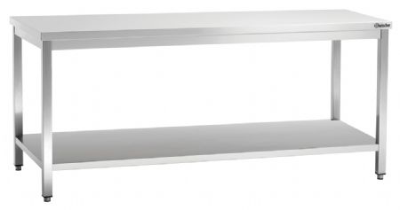 Table de Travail Inox 600, L2000, sans dosseret, 2000x600x850 mm - Bartscher - 307206