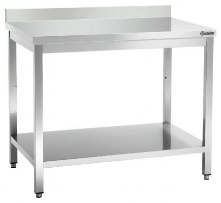 Table de Travail Inox 700, L1000, AD, rebord 100 mm, dimensions 1000x700x850 mm - Bartscher - 312107