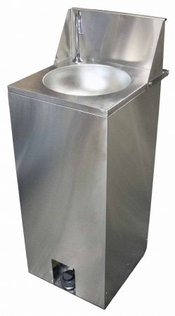 Lave-mains autonome roulant inox avec 2 jerricans de 15 L - l2g - 322101