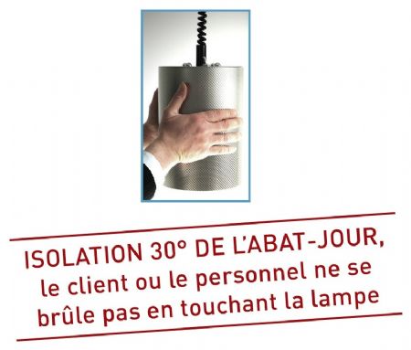 Lampe chauffante 375 W tube inox - Sofraca - 33002XSP