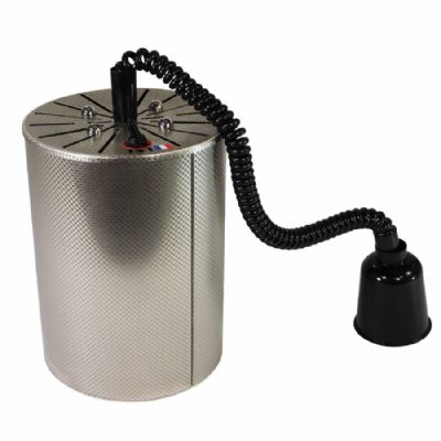 Lampe chauffe lectrique suspendue infrarouge cylindrique inox 75C - longueur 600-1300mm