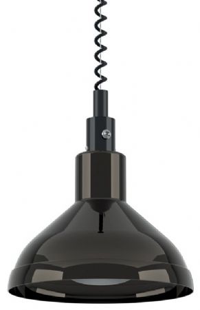 Lampe chauffante professionnelle suspendue infrarouge 1 lampe 250 W nickel noir - Sofraca - 3302RNN
