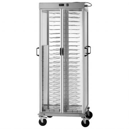 Chauffe assiette Chariot porte-assiettes chauffé +60°C, 88 assiettes ø 250÷310 mm - Virtus - 3361P84