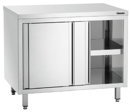Meuble Bas de Rangement Inox neutre 700, L1000, portes coulissantes - Bartscher - 337107