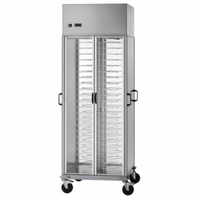Chariot pour assiettes réfrigéré inox température +8/+12°C et 88 assiettes diamètre 250 à 310 mm Chariot pour assiettes réfrigéré inox température +8/+12°C et 88 assiettes diamètre 250 à 310 mm