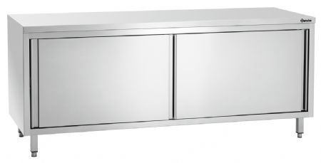 Meuble Bas de Rangement Inox neutre 700, L2000 mm, portes coulissantes - Bartscher - 337207