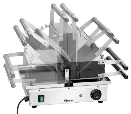 Gaufrier Deluxe II double pour gaufres de Bruxelles avec rotation 180° - Bartscher - 370165