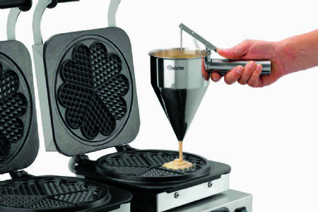 Gaufrier lectrique double pour gaufre cur avec affichage numrique - 600x470x225 mm