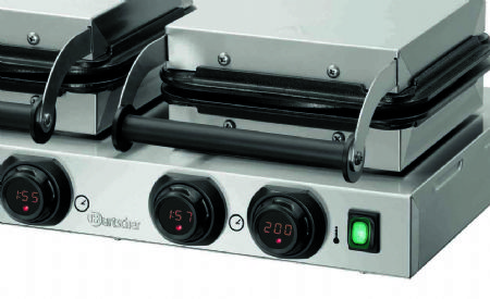 Gaufrier lectrique double pour gaufre cur avec affichage numrique - 600x470x225 mm