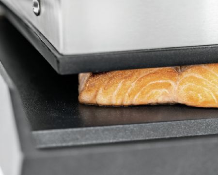Gril de contact inox professuinnel avec surface lisse 2 kW