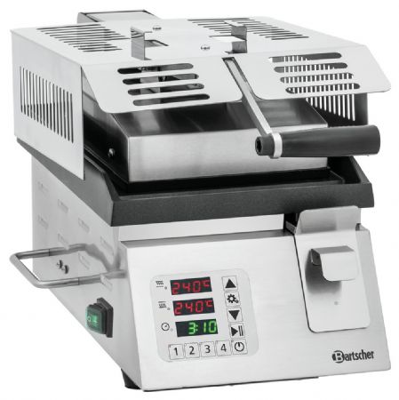 Grill contact Paninis DT 2000 1G simple avec plaques en fonte - Bartscher - 370211