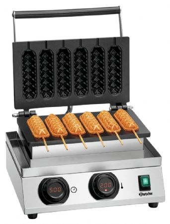 Gaufrier MDI Lolly 600 Monophasé double pour gaufres en épis - Bartscher - 370275