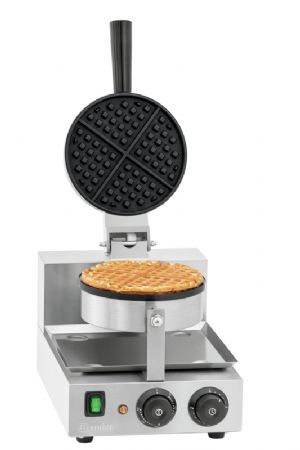 Gaufrier lectrique professionnel rond pour gaufres belges 1 kW - 175 mm