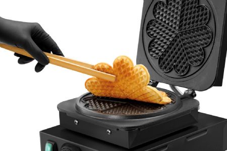 Gaufrier professionnel électrique à poser, simple pour gaufres en cœur - Bartscher - 370284