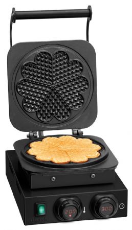 Gaufrier professionnel électrique à poser, simple pour gaufres en cœur - Bartscher - 370284