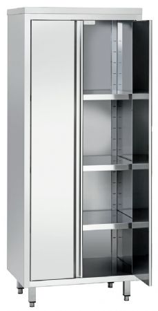 Armoire de Rangements Inox haute 600, L800, 2PB, AI 800x600x2000 mm - Bartscher - 386080