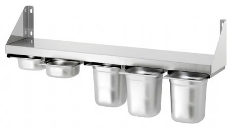 Étagère murale Inox épices, 5x1/6GN, 1000x200x150 mm - Bartscher - 389100
