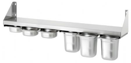 Étagère murale Inox épices, 6x1/6GN, 1200x200x200 mm - Bartscher - 389120