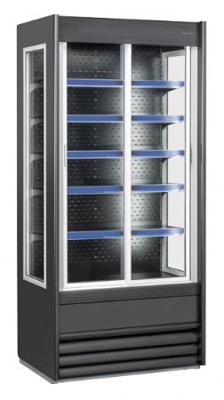 Vitrine rfrigre positive 2 portes battantes vitres -1 / +5 C (M1) - 912 litres