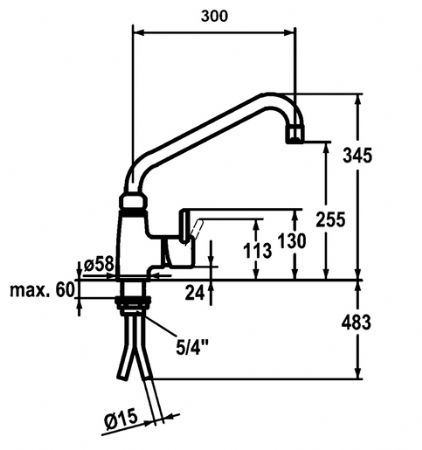 Mitigeur avec croisillons 40L-3601B