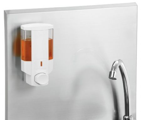 Lave-Mains W10-KB Plus avec distributeur de savon intégré et commande par le genou - Bartscher - 401621