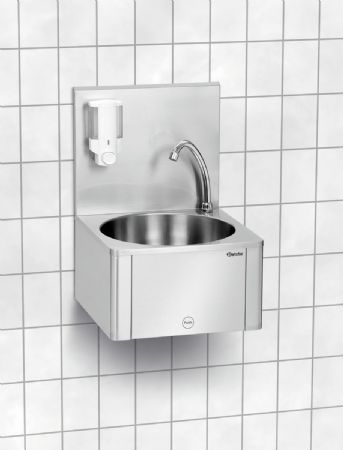 Lave-Mains W10-KB Plus avec distributeur de savon intégré et commande par le genou - Bartscher - 401621
