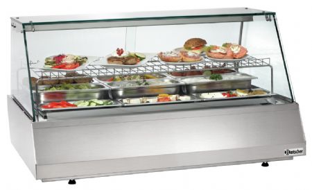 Vitrine comptoir présentation réfrigérée 3/1 GN, verre plat - Bartscher - 406056