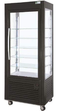 Vitrine panoramique ngative pour boulangerie 1 porte battante vitre -5 / -20C - 350L