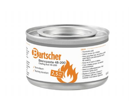 Gel combustible Bartscher 448 botes - 200 g