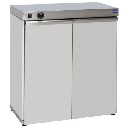 Chauffe assiette avec 2 portes battantes pour 120 assiettes de ø 350 mm, positif - Virtus - 5001X