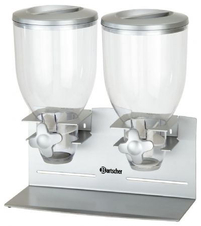 Distributeur de céréale double mural avec 2 récipients de 3,5 litres - Bartscher - 500378