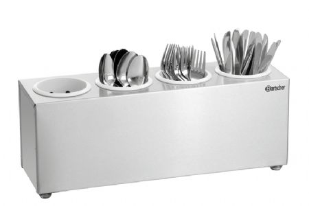 Bac  couverts avec 4 compartiments pour 4 panier - 504x150x192 mm