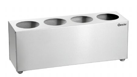 Bac  couverts avec 4 compartiments pour 4 panier - 504x150x192 mm
