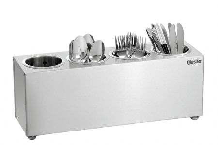 Bac  couverts avec 4 compartiments pour 4 panier - 504x150x192 mm