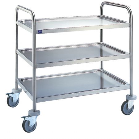 Chariot de service inox 3 tages - 780x430mm