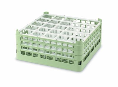 Panier de lavage en plastique 500x500 - Casier à 25 verres cases droites - Hauteur intérieure 160mm Panier de lavage en plastique 500x500 - Casier à 25 verres cases droites - Hauteur intérieure 160mm