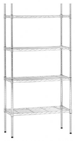 Étagère sur pieds chromée 4 tablettes 360x760x1545 mm - Bartscher - 601251