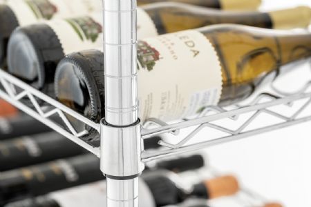 Étagère à vin professionnelle 5 tablettes chromées 910x355x1405 mm - Bartscher - 601261