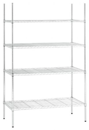 Rayonnage professionnel chromé 4 niveaux 1210x610x1845 mm - Bartscher - 601292