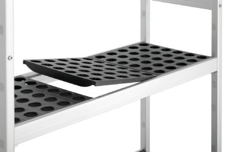 Système rayonnage Kit 1, L960, aluminium, 4 étagères, 960x360x1800 mm - Bartscher - 603151
