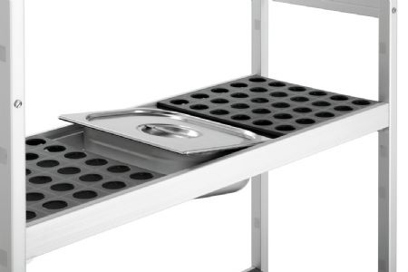Système rayonnage Kit 1, L960, aluminium, 4 étagères, 960x360x1800 mm - Bartscher - 603151