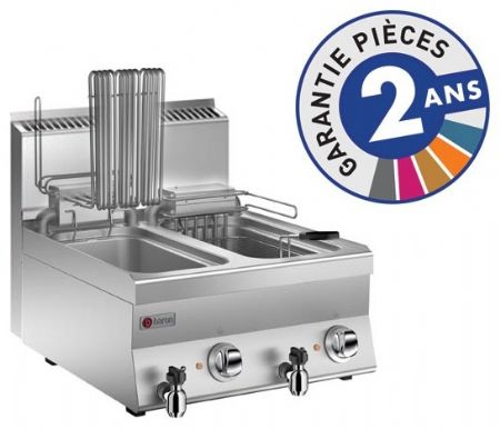 Friteuse cuisine pro électrique - 2x 10 litres - Gamme 650 - Baron - 60FRE600